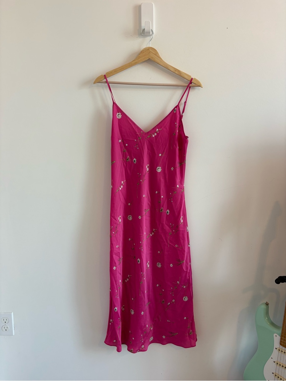 Aritzia Pink Floral Slip Dress with